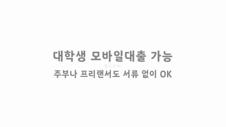 대학생 모바일대출 가능 > 주부나 프리랜서도 서류 없이 OK - 웹도우미