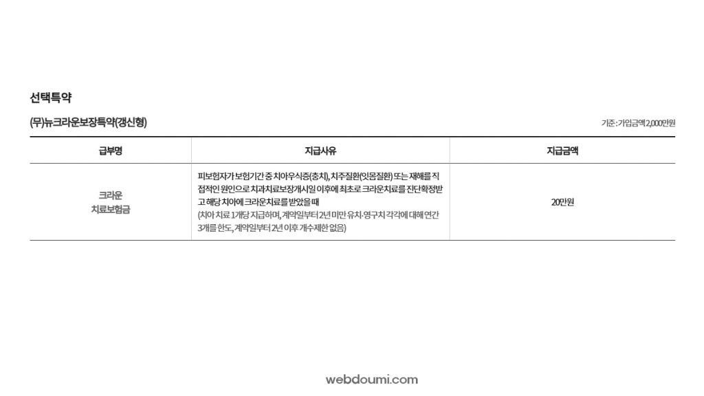 크라운보장특약