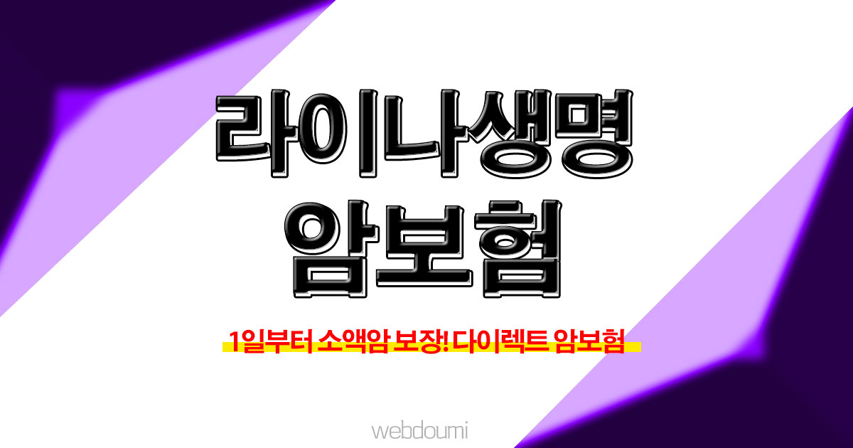 라이나생명 암보험 면책기간없는 소액암 보장